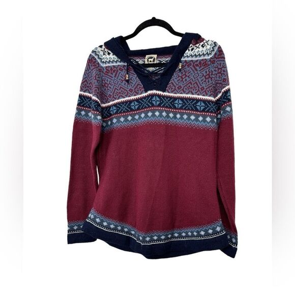Artesania Alpaca Sweater Hoodie Tunic Boho size large - Picture 1 of 6